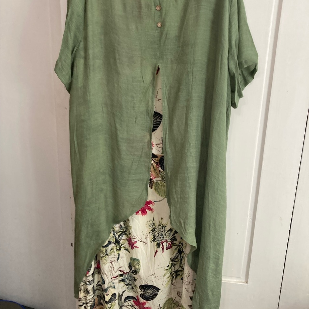 Green Floral Women's Dress